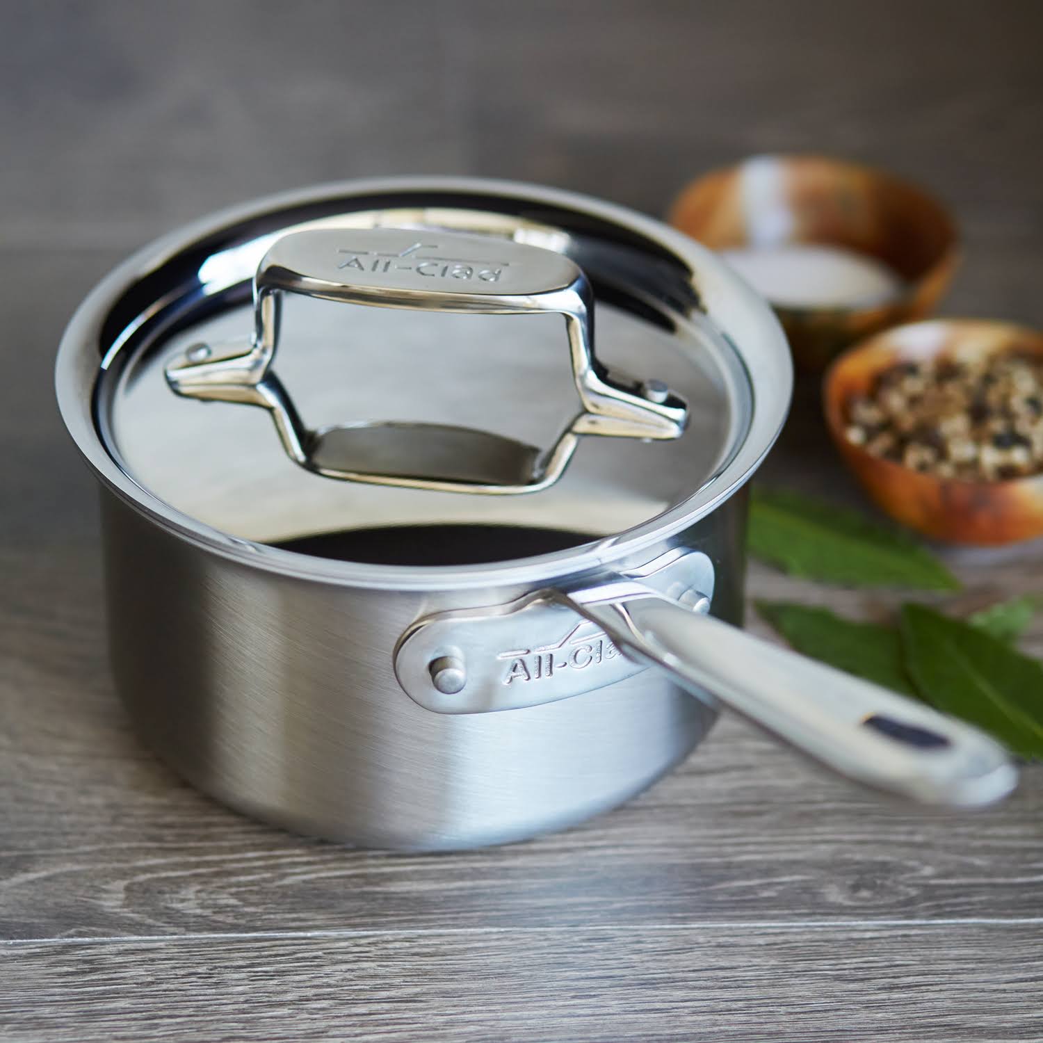 All Clad D5 Brushed Stainless 1.5 qt. Sauce Pan with Lid