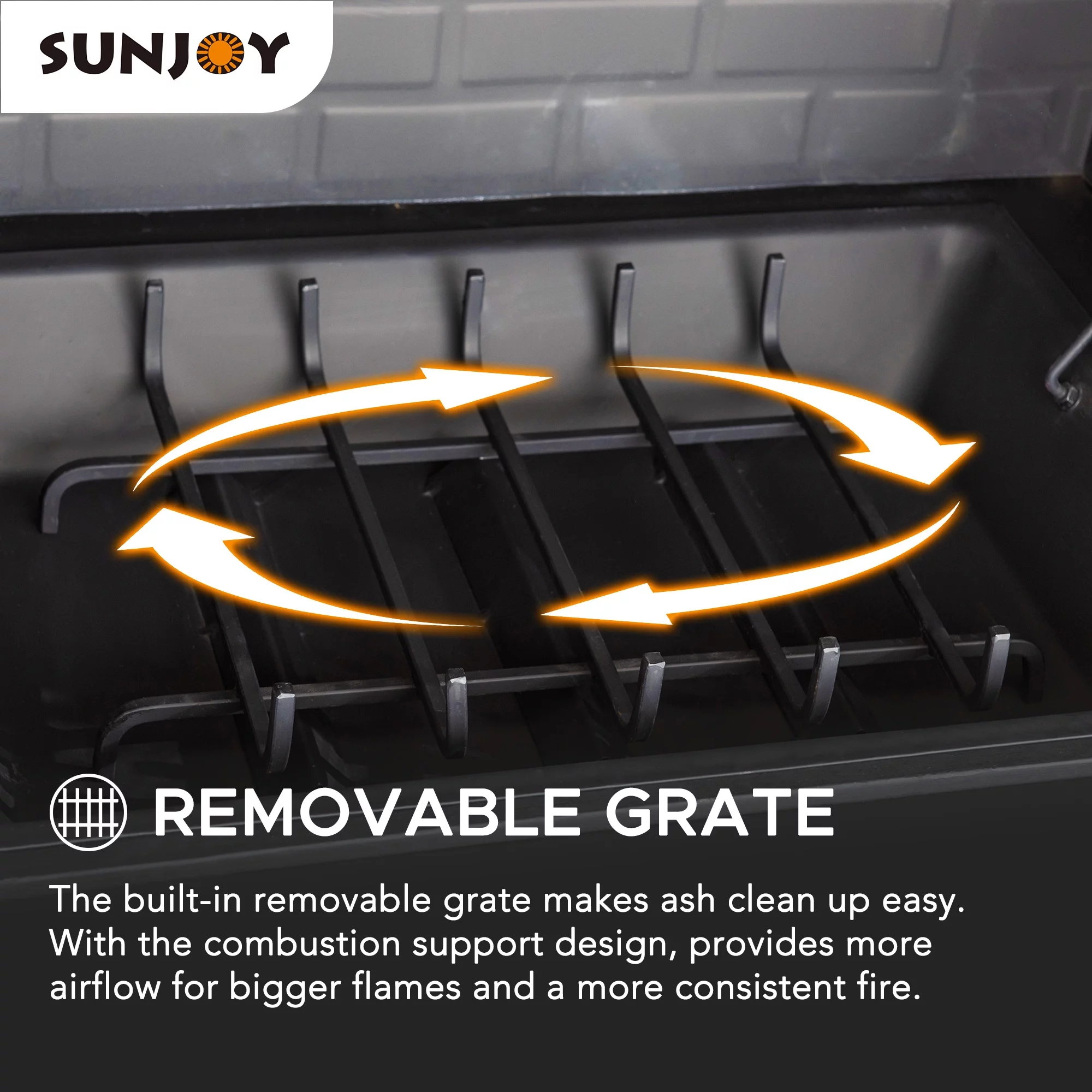 Sunjoy Emilio Wood Burning Fireplace - Copper