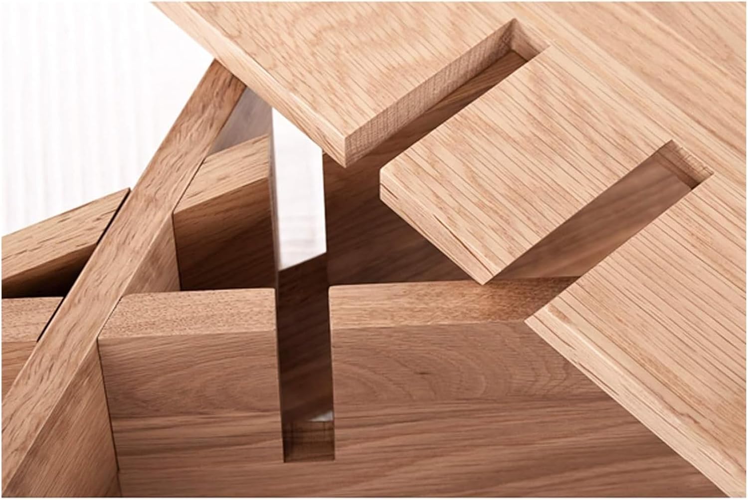 Bookshelf Bookcase Creative X Design Desk Bookshelf Simple Small Bookshelf Oak Desk Display Stand, Bookshelf
