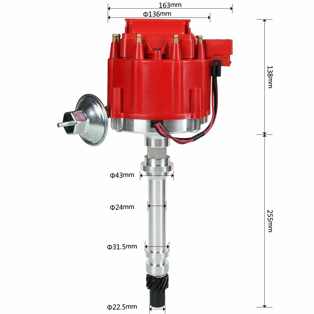 HEI Racing Distributor w/ Coil For Chevy V8 Small Big Block SBC BBC 305 350 454