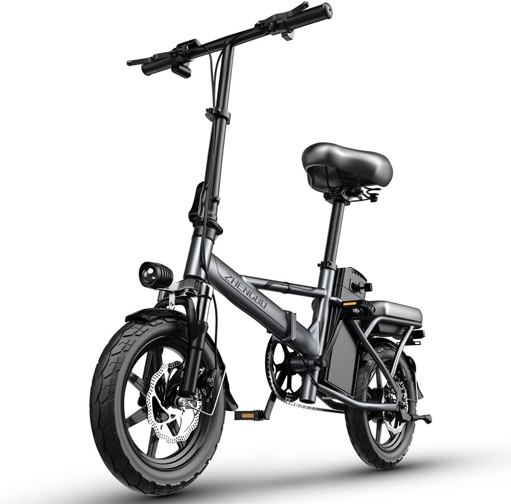 Electric Bike for Adults and Teens,14" City Commuter Ebike, 400W Motor Removable 48V/15Ah Battery, Electric Road Bike Mini Bikes for Urban Commuting with Suspension Fork UL Certified