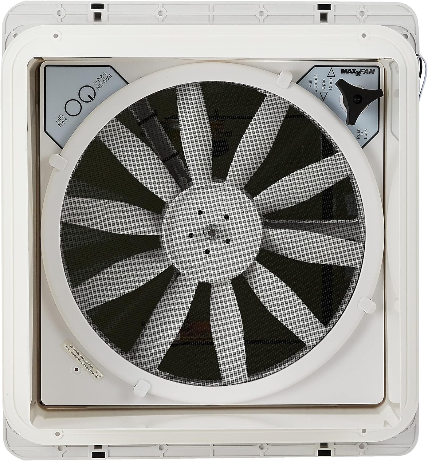 Maxxair 00A04401K Smoke Roof Top MaxxFan with Mounting Tabs