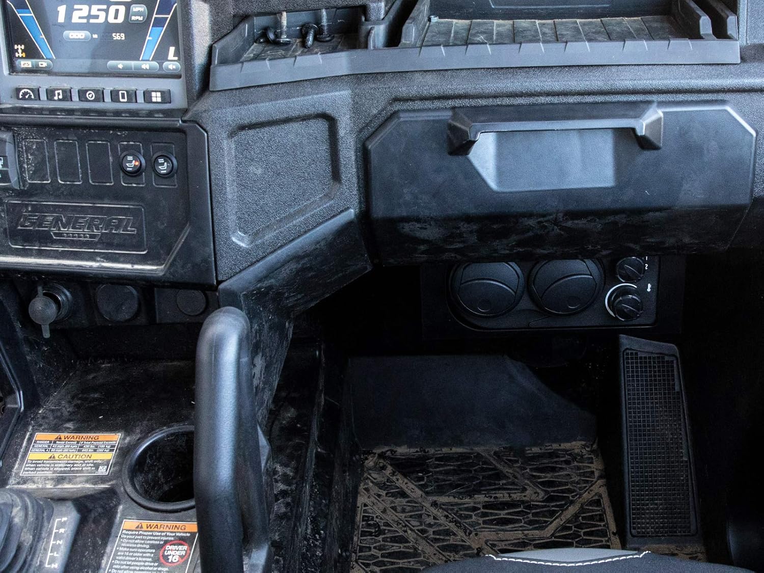 SuperATV Cab Heater for 2016-2018 Polaris General | 2017-2018 Polaris General 4 | Built-in Shutoff Valve | 3.4 Amps at 13.7 Volts | Includes Defrost Hoses and Vents | Capable of 14,600 BTU at 135 CFM