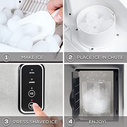 Igloo Electric Countertop Ice Maker Machine - Automatic and Portable - 33 Pounds in 24 Hours - Ice Cube Maker - Ice Scoop and Basket - Ideal for Iced Coffee and Cocktails - Stainless Steel