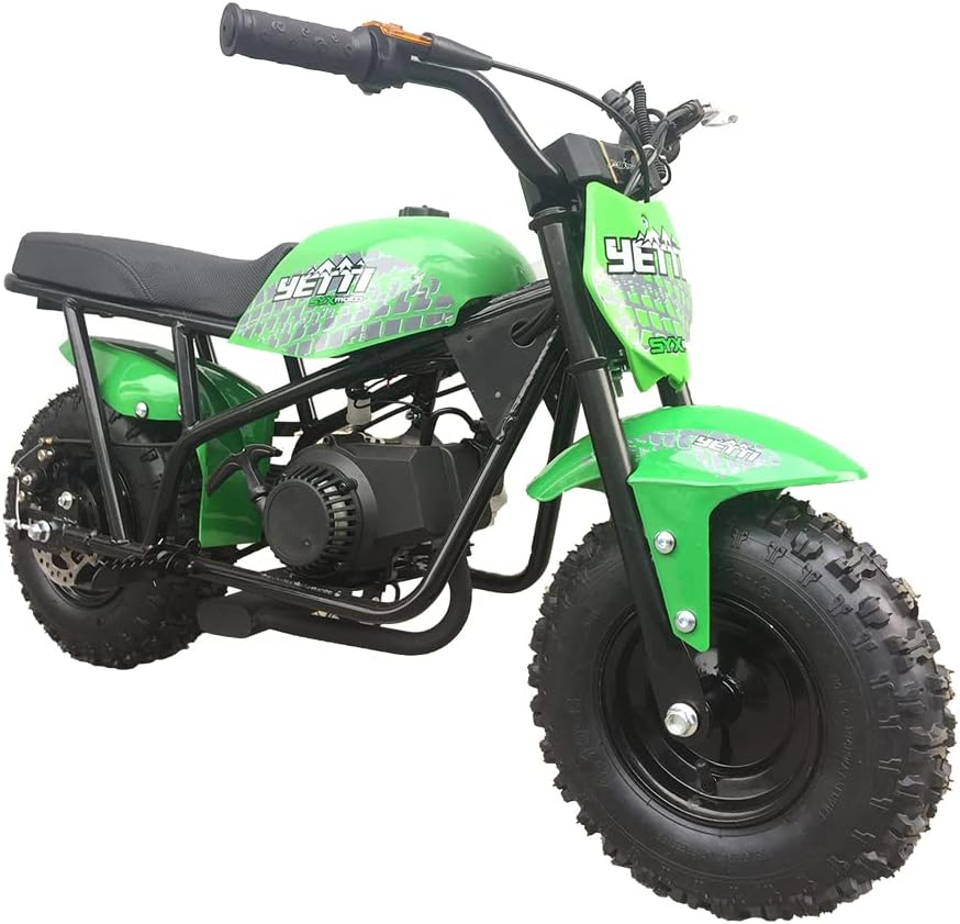 SYX MOTO 50cc Mini Dirt Bike Yetti Kids Gas Power Motorcyle Pit Bike, RED