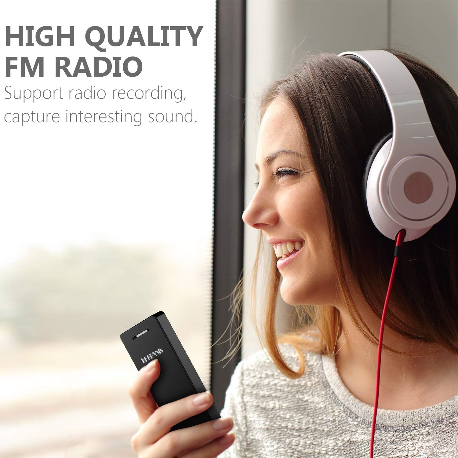 MP3 Player with Bluetooth 5.0, BERENNIS 16GB Portable HiFi Lossless Sound 2.4" Large Screen Music Player with FM Radio Voice Recorder Video Player, Support up to 128GB Pack of 2