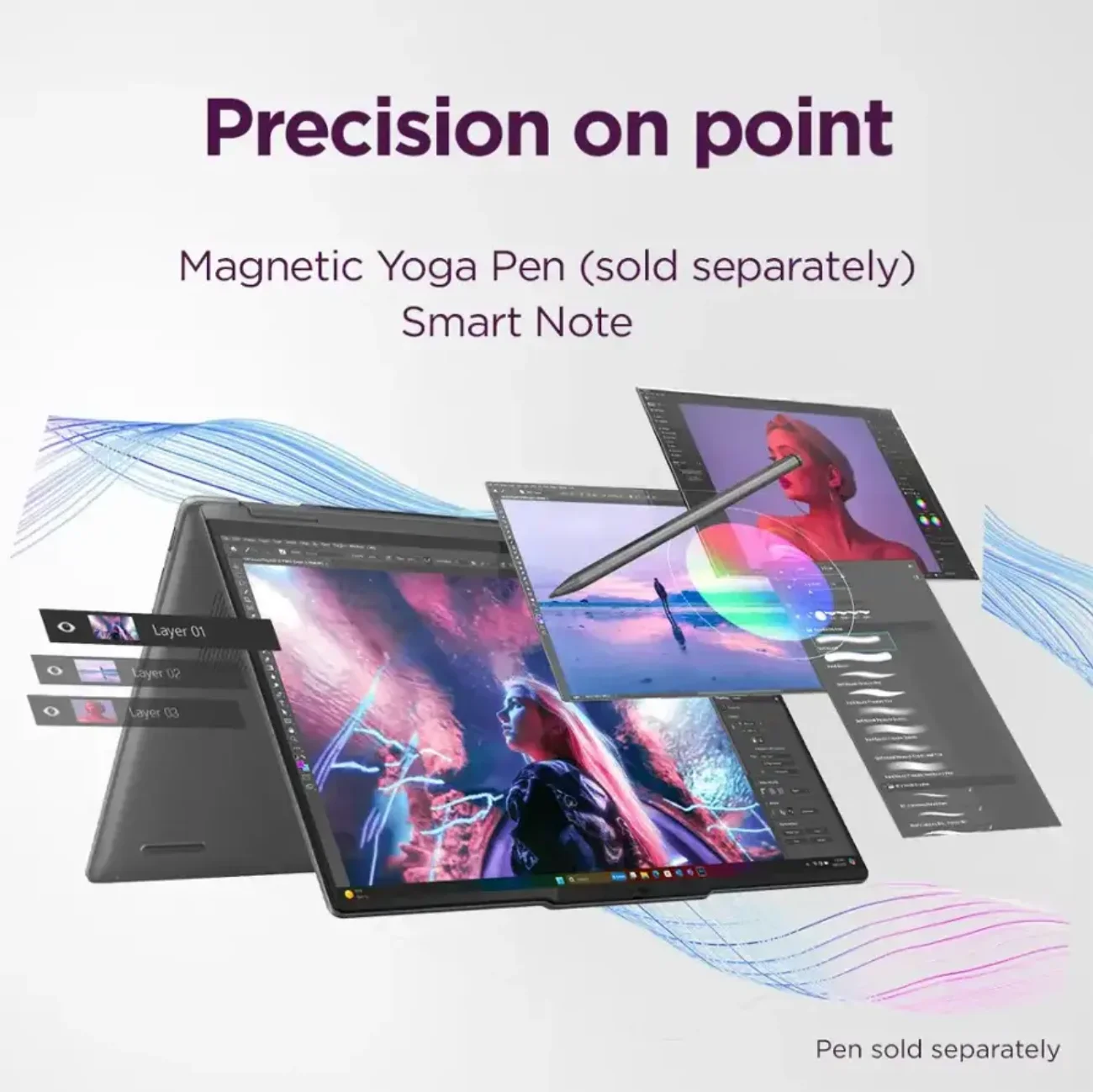 Lenovo Yoga 7 2-in-1 Copilot+ PC, 14" OLED Touch (1920x1200), AMD Ryzen AI 7 350 (50 TOPS NPU), 16GB RAM, 1TB SSD, 13.5H Battery, Wi-Fi 7, Win 11, Seashell