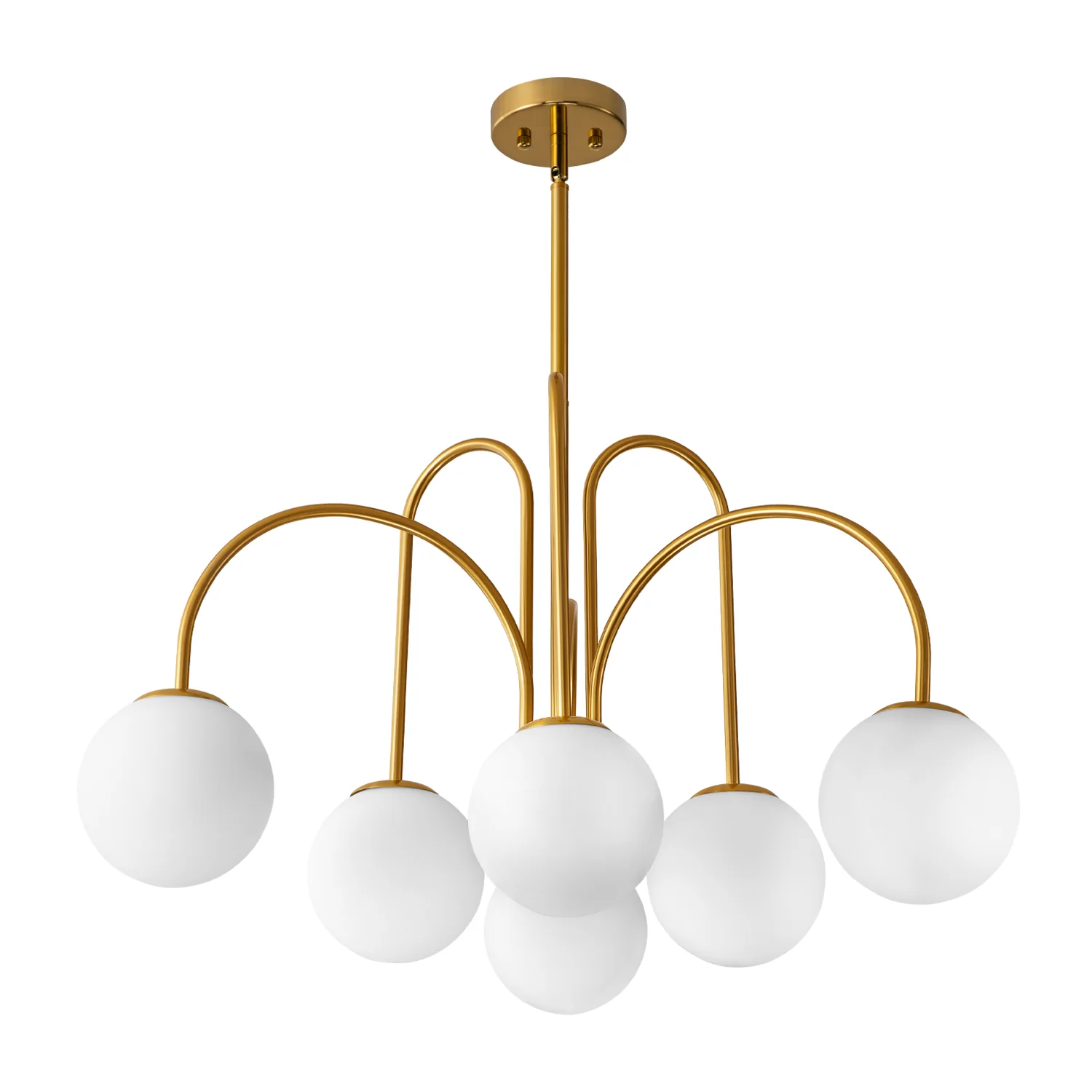 Dresqui 6-Light Glass Bubble Contemporary Sputnik Chandelier (31)