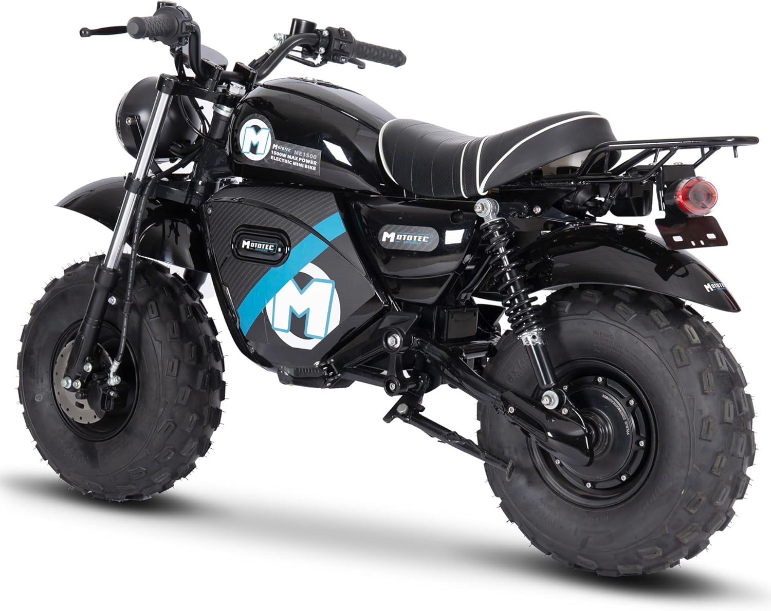 MotoTec 60v 1500w Electric Powered Mini Bike Lithium Black