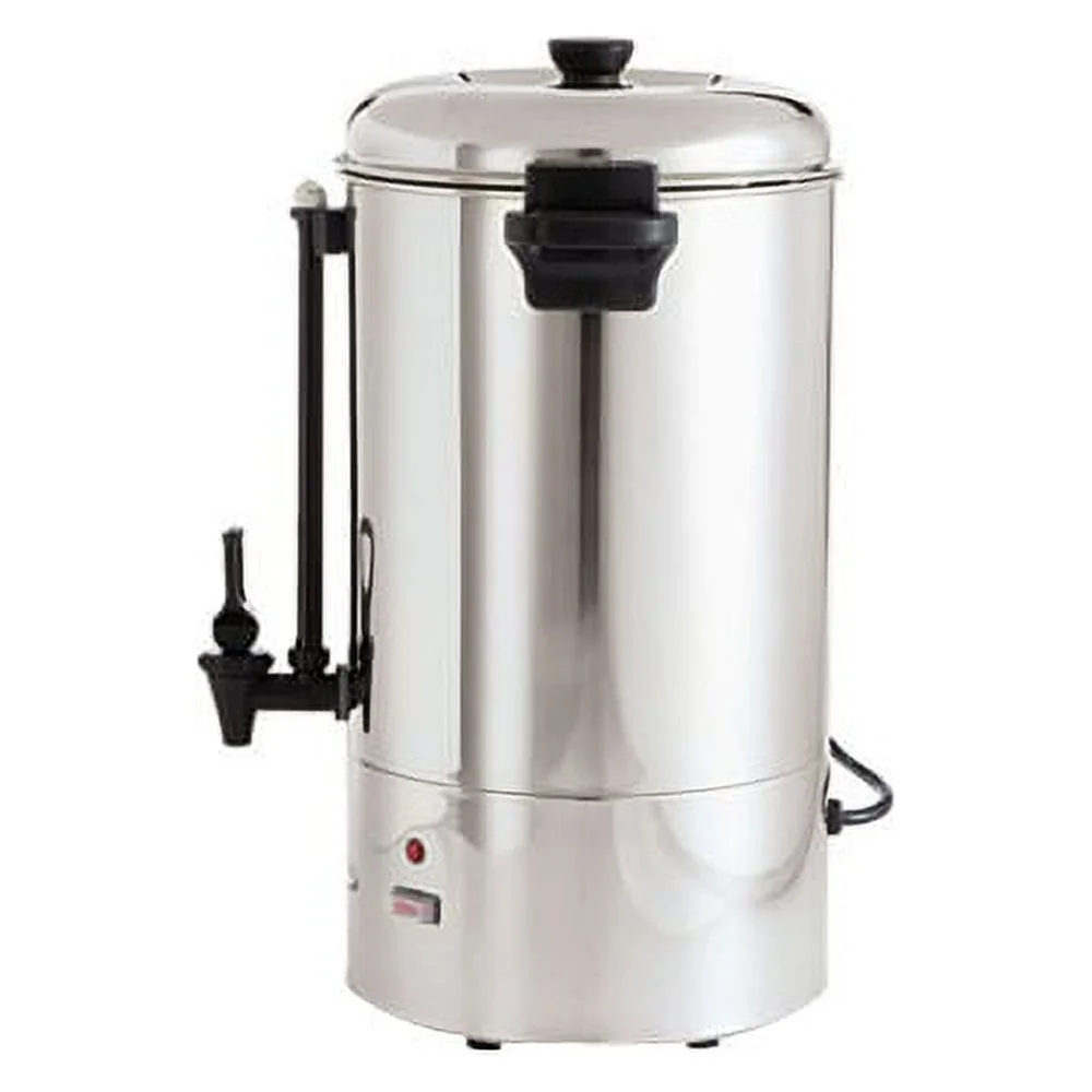 Coffee Pro Stainless Steel Commercial Percolating Urn 80 Cup(s) - Multi-serve - Stainless Steel