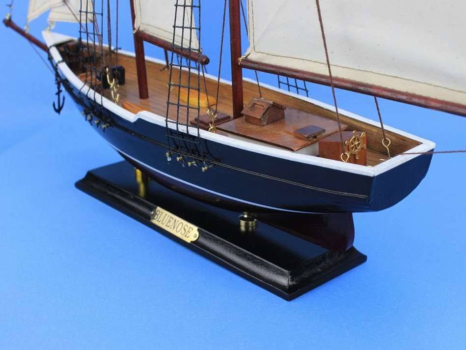 Bluenose 24x22 - Wooden Sailboat Centerpiece - Model Sailing Yacht - Scale Model