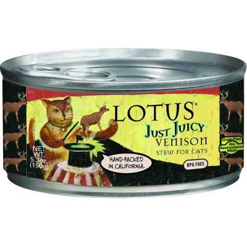 Lotus Just Juicy Venison Stew Canned Cat Food - Pet Supplies online store