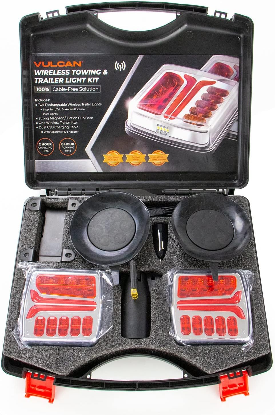 VULCAN Wireless LED Towing And Trailer Light Kit For Trucks, Trailers, RVs, SUVs And Boats
