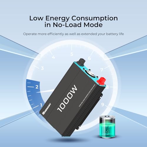 Renogy Inverter PUH, 3000W Pure Sine Wave Power Inverter with UPS Transfer Switch & Bluetooth, 12V DC to 120V AC Converter for RV, Truck, Home,Camping - 6000W Surge Power, Remote Monitoring