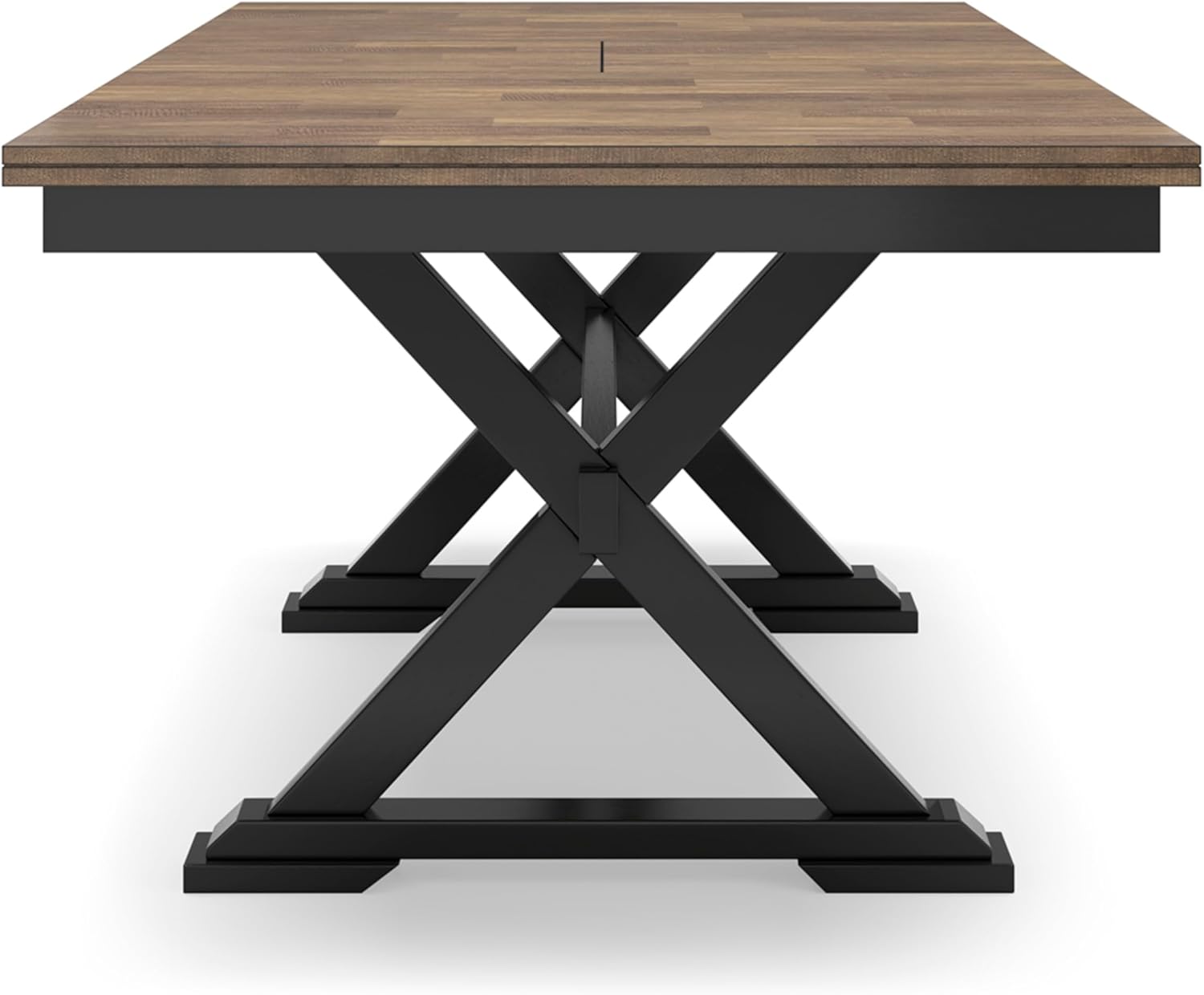 Signature Design by Ashley Wildenauer Dining Extension Table, 78" W x 40" D x 30" H, Black & Dark Brown