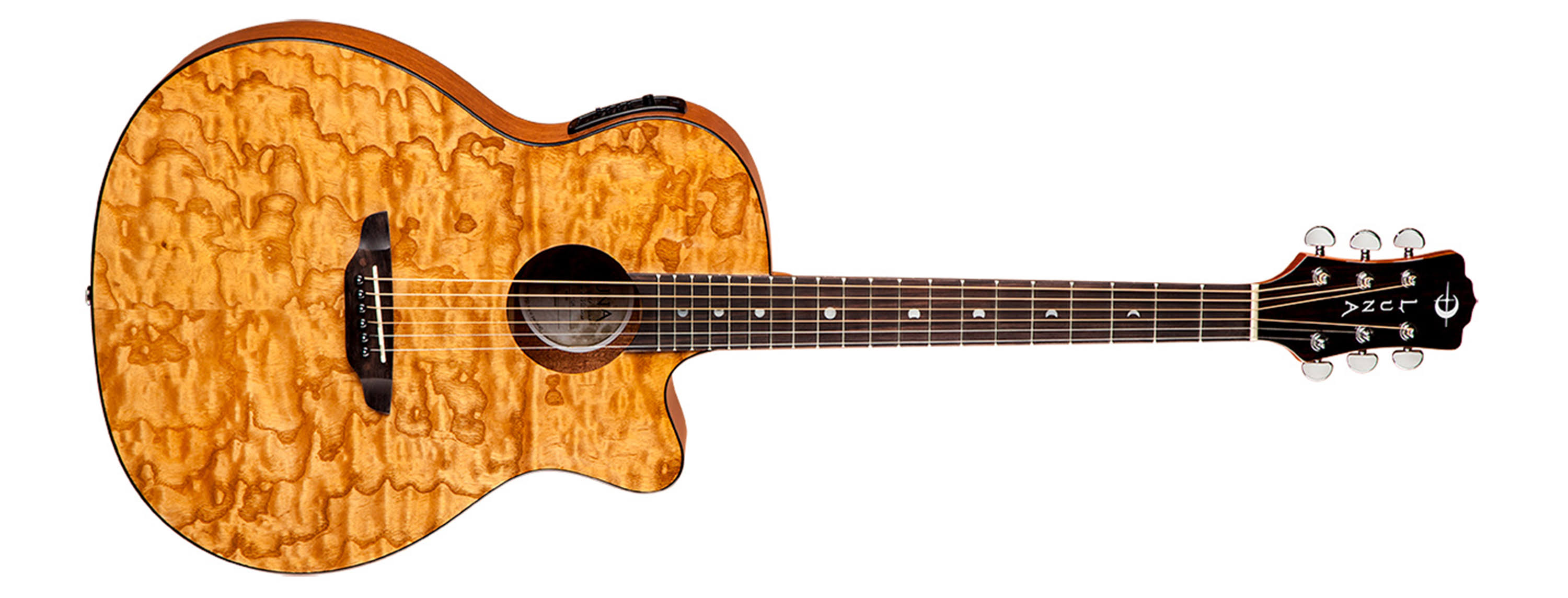 Luna Gypsy Quilt Ash Acoustic Electric Guitar Gloss Natural