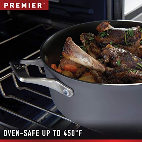 Calphalon Premier Hard-Anodized Nonstick Cookware, 6-Quart Stockpot with Cover