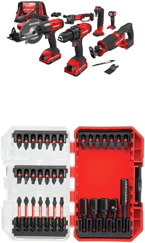CRAFTSMAN V20* Cordless Drill Combo Kit, 7 Tool (CMCK700D2)