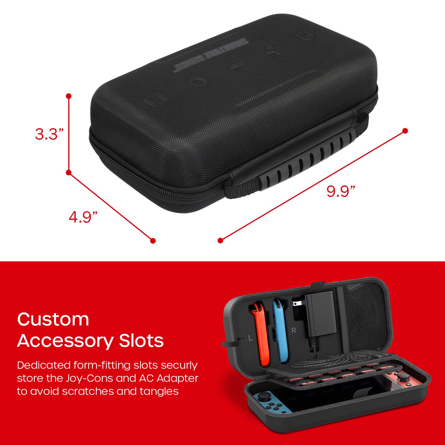 Nintendo Switch OLED Model (White) Mario Kart 8 Deluxe Bundle | Includes Extra Joy-Con (Red/Blue), Dock, Joy-Con Grips and Straps | With Signature Series Portable Case and Earphones