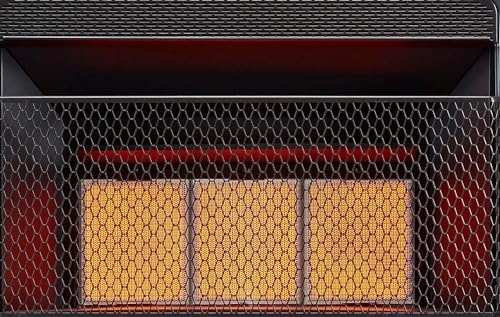 B20TNIR-BB Ventless Natural Gas Infrared Space Heater with Thermostat Control for Home & Office, 20000 BTU, Heats Up to 950 Sq. Ft., Includes Wall Mount, Base Feet, and Blower, Black