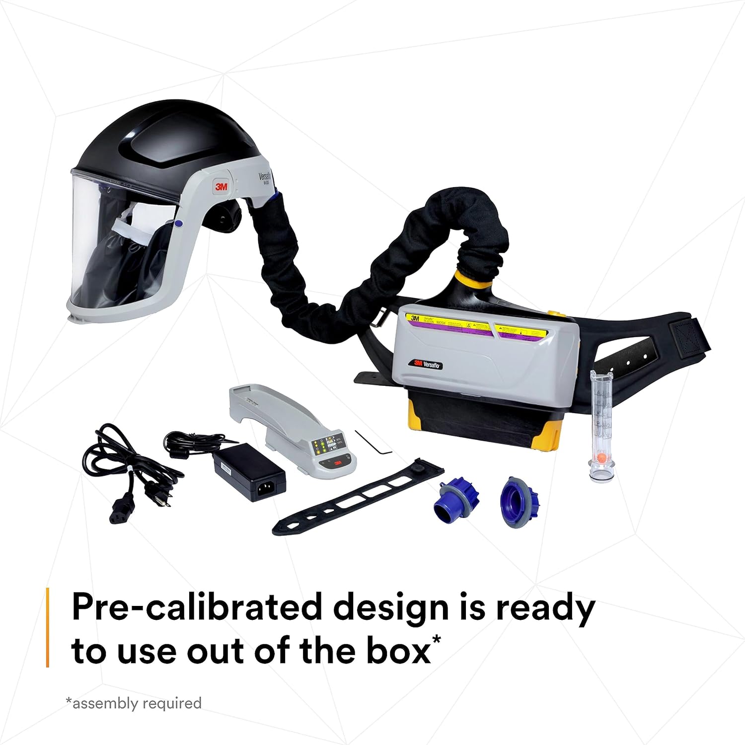 3M PAPR Respirator, Versaflo Powered Air Purifying Respirator Heavy Industry Kit, TR-800-HIK, Intrinsically Safe, NIOSH, Ready to Use All-in-One Respiratory Protection for Particulate, Gas and Vapor