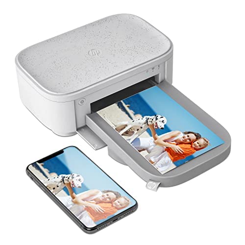 HP Sprocket Studio Plus 4x6 Wireless Instant Photo Printer, 118 Sheets + 3 Cartridges, Wi-Fi, Premium Dye Sublimation, Compact Home Use, Prints Vibrant Color Pictures, Editing App for Fun Photos