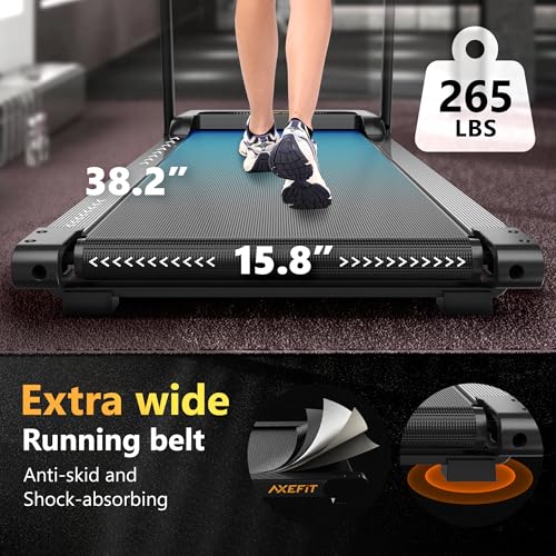 Treadmill with Incline, Folding Treadmills for Home, 265 LBS Capacity Portable Incline Treadmill, 2.5HP Low-Noise Treadmills LED Display for Walking Jogging Running