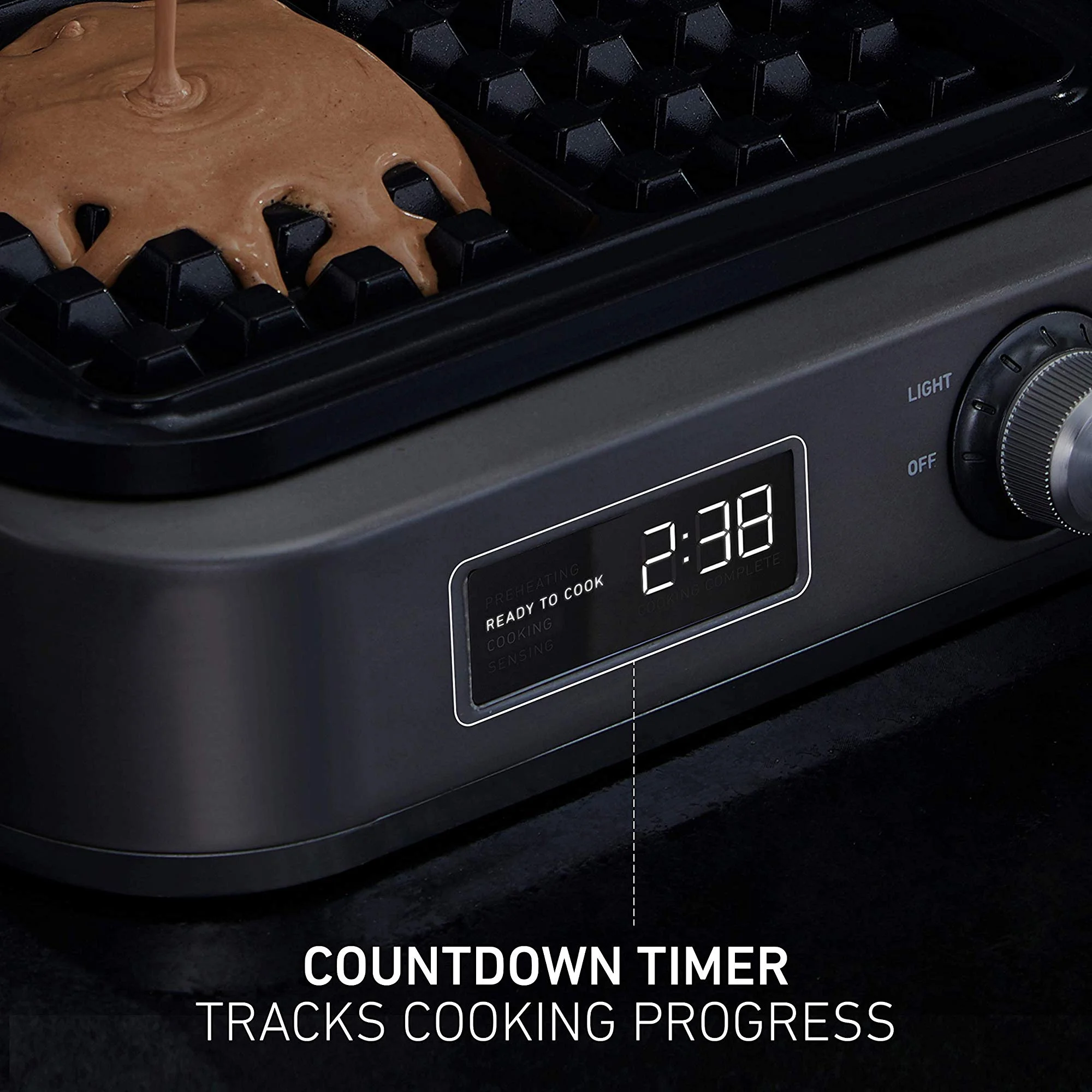 Calphalon Intellicrisp Waffle Maker, Dark Stainless Steel