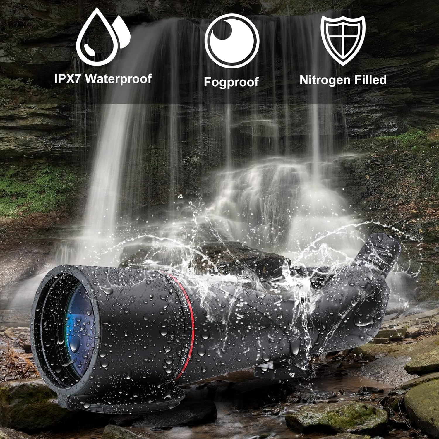 USCAMEL HD 20-60x80 Spotting Scope with Tripod, Phone Adapter, Carrying Bag - 45 Degree Angled, Waterproof, BAK4 Telescope for Bird Watching Wildlife Scenery Target Shooting Hunting
