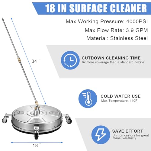 18" Pressure Washer Surface Cleaner