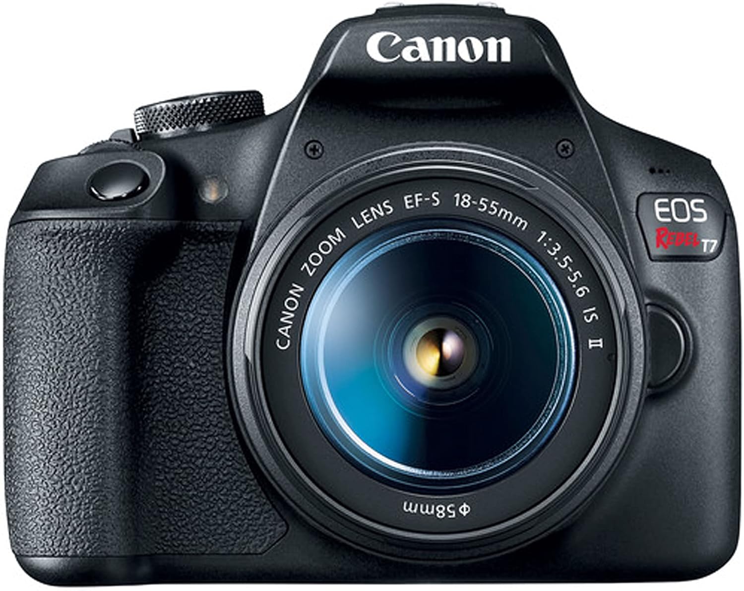 Canon EOS Rebel T7 DSLR Camera w/EF-S 18-55mm F/3.5-5.6 is II Zoom Lens + 64GB Memory, Case, Gripster Tripodpod, and More (26pc Bundle) (Renewed)