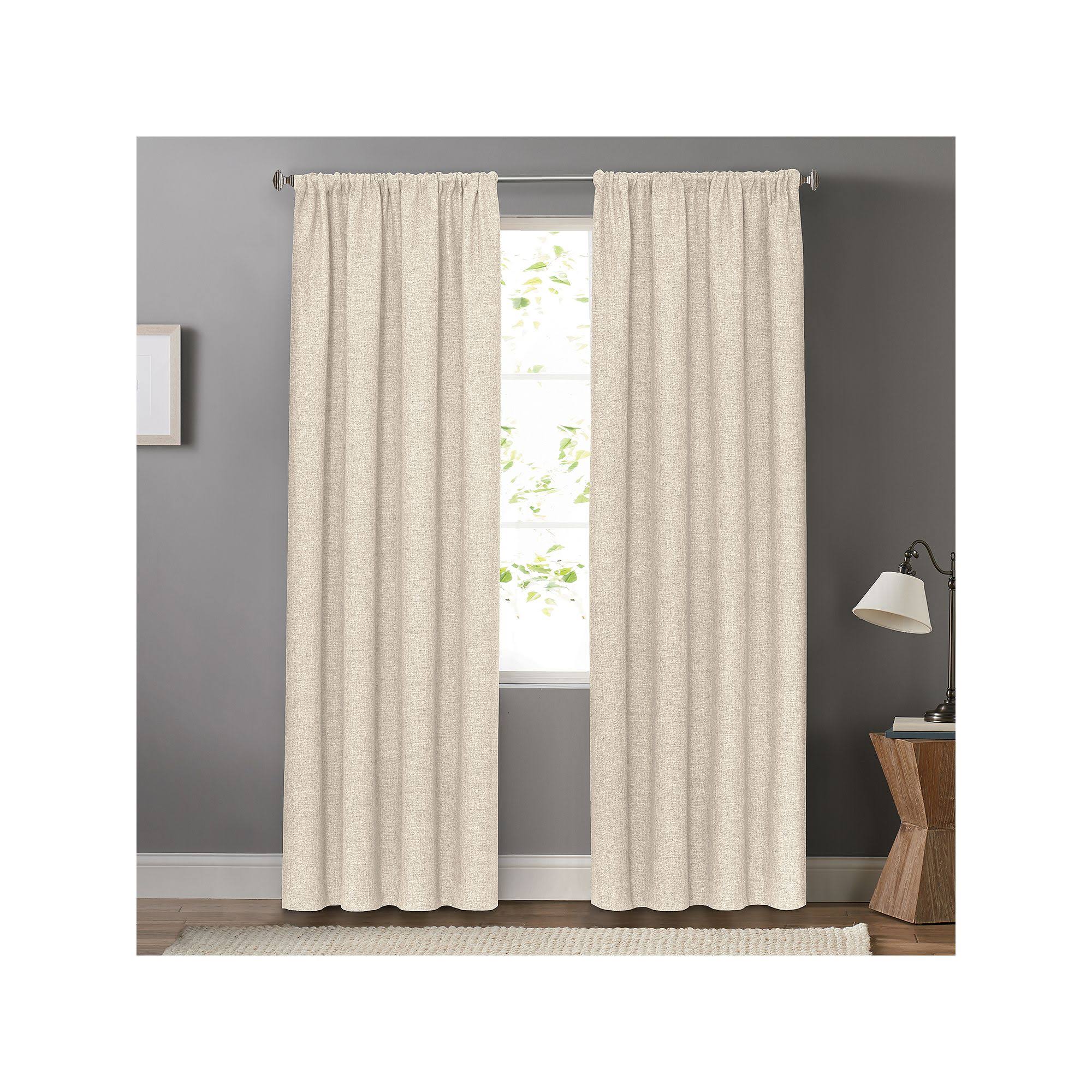 Sonoma Goods for Life Blackout 1-Panel Dynasty Window Curtain, Beig/Green, 50x84