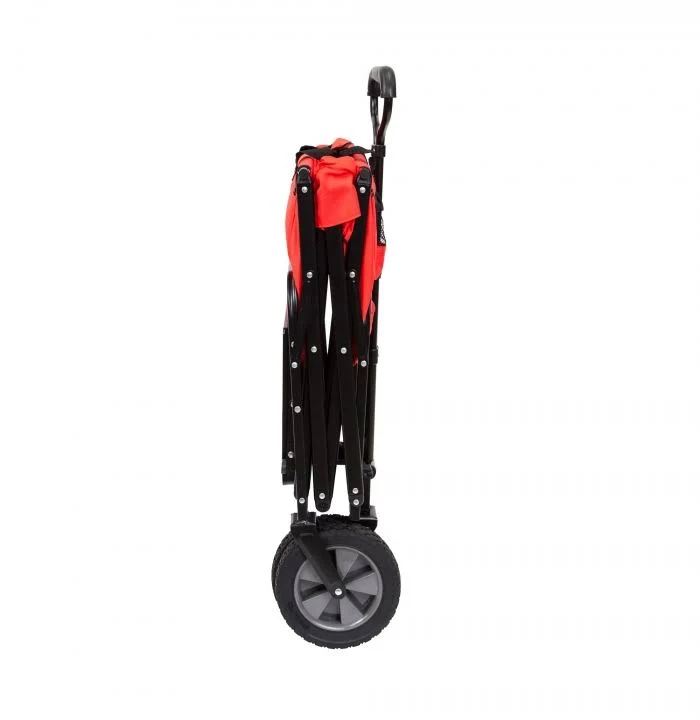 Mac Sports Folding Outdoor Garden Utility Wagon Cart w/ Table, Black