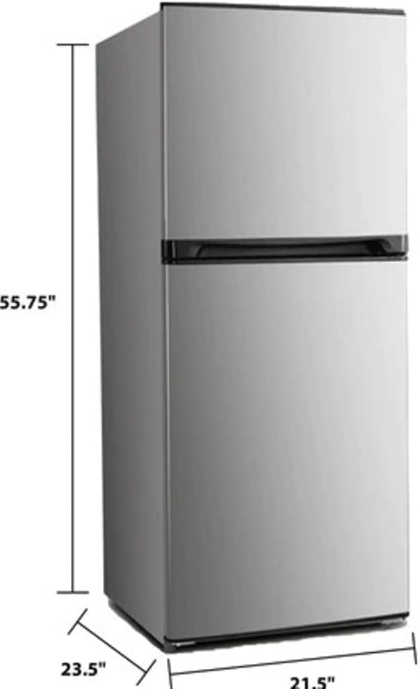 Avanti FF7B3S FF7B Apartment Size Refridgerator, Compact Fridge with Top Freezer with Temperature Control and Adjustable Shelves and Crisper Drawer, 7.0 cu.ft, Stainless Steel, 7 cu. ft
