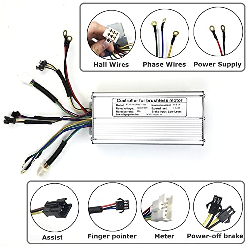 Electric Bicycle Conversion Kit 20"/24"/26"/27.5"/28"/29"/700C E-Bike Rear Wheel High Speed Direct Drive Controller Electric Bike Conversion Kit w/LCD Display,24inch-48V/1500W