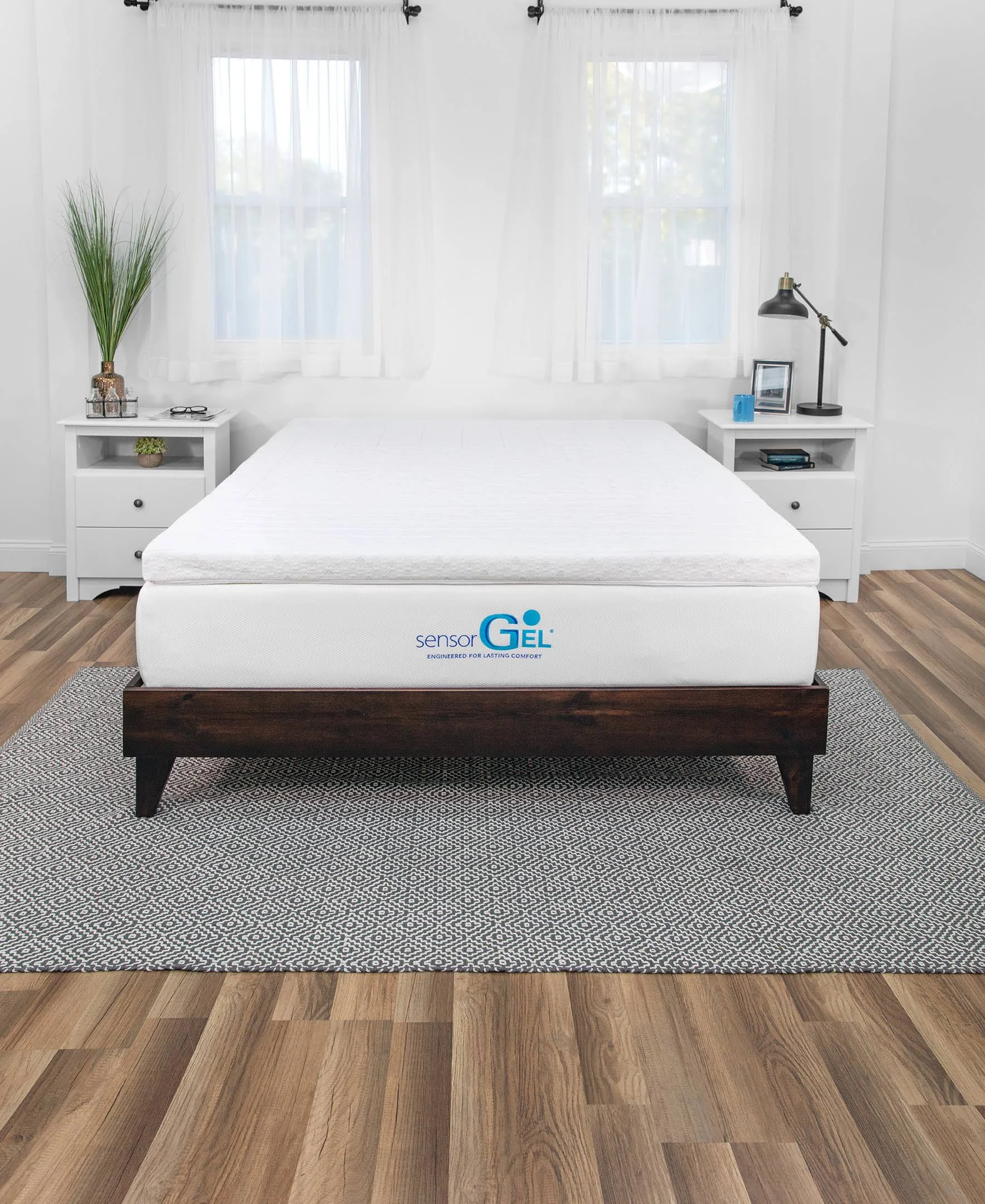 SensorGel Smart Zone 3-Inch Quilted Memory Foam Mattress Topper - Twin