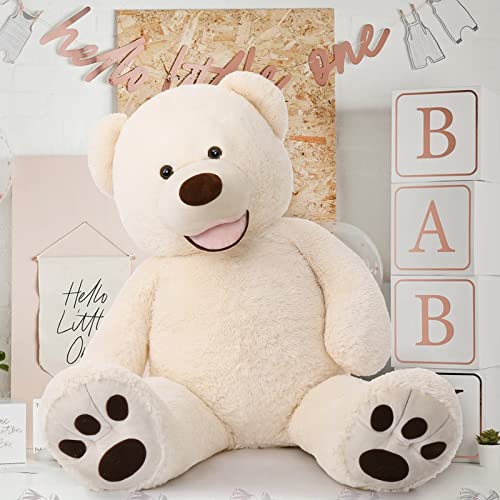 MorisMos Giant Teddy Bear Plush 6 Feet, Large Teddy Bears Stuffed Animals for Girlfriend Boyfriend, 6 Foot Life Size Bear Gifts for Valentine's Day, Baby Shower, Birthday