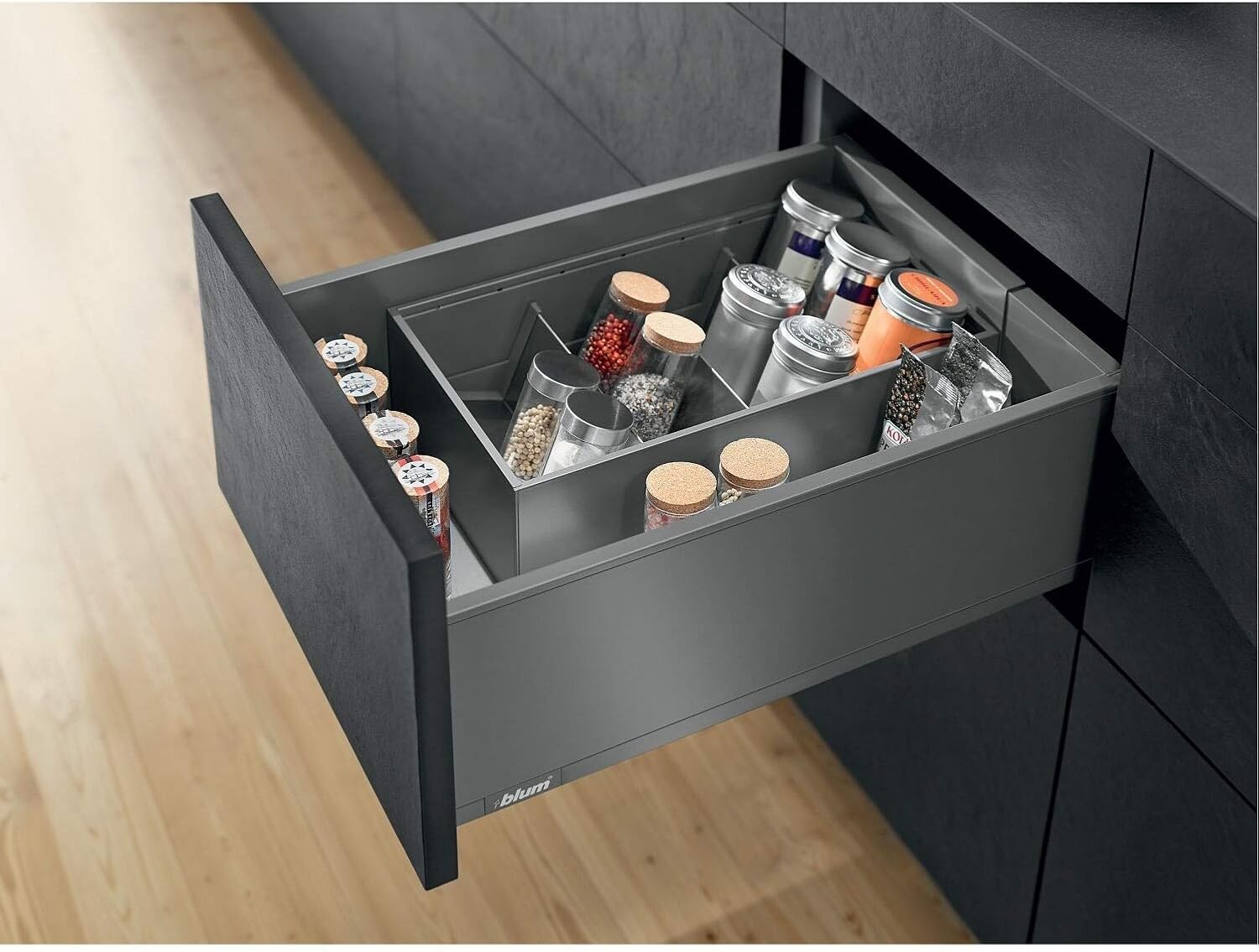 Blum Legrabox Orion Gray C 21-5/8-inch Standard Drawer Kit