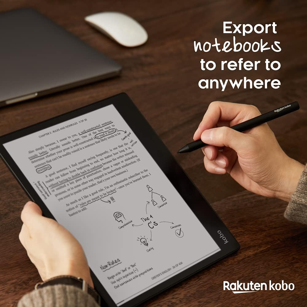 Kobo Elipsa Pack | eReader | 10.3” Glare Free Touchscreen | Mark Up eBooks | Pack Includes Kobo Elipsa, 1 Kobo Stylus & 1 SleepCover | Adjustable Brightness | Carta E Ink Technology | 32 GB of Storage