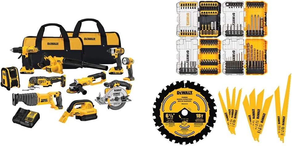 DEWALT 20V Max Cordless Drill Combo Kit, 10-Tool (DCK1020D2)