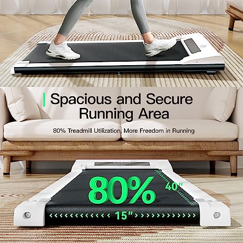 UMAY 512 Walking Pad, 512N Under Desk Treadmill, P1 Small Treadmill, Ultra Quiet Walking Treadmills for Home Office with Remote Control, SPAX APP and LED Display, Installation-Free