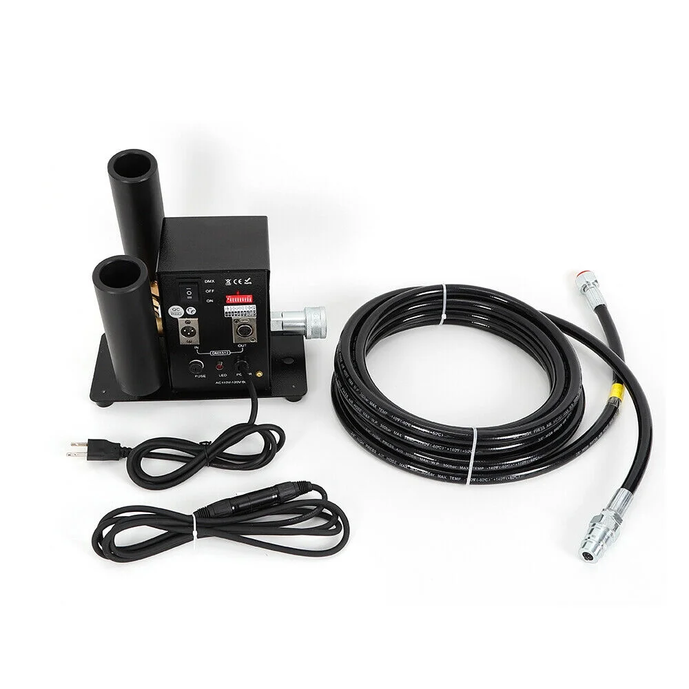 110V 200W DMX LED CO2 Jet Cannon Machine Club Stage Magic Effects Double Tube with 6M Hose
