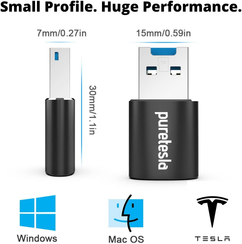 TeslaCam USB Drive 256 GB �C Plug and Play USB Endurance microSD Drive Pre-Formatted for Tesla, TeslaCam, Dashcam, and Sentry Mode - Works with Model S 3 X Y Pack of 2