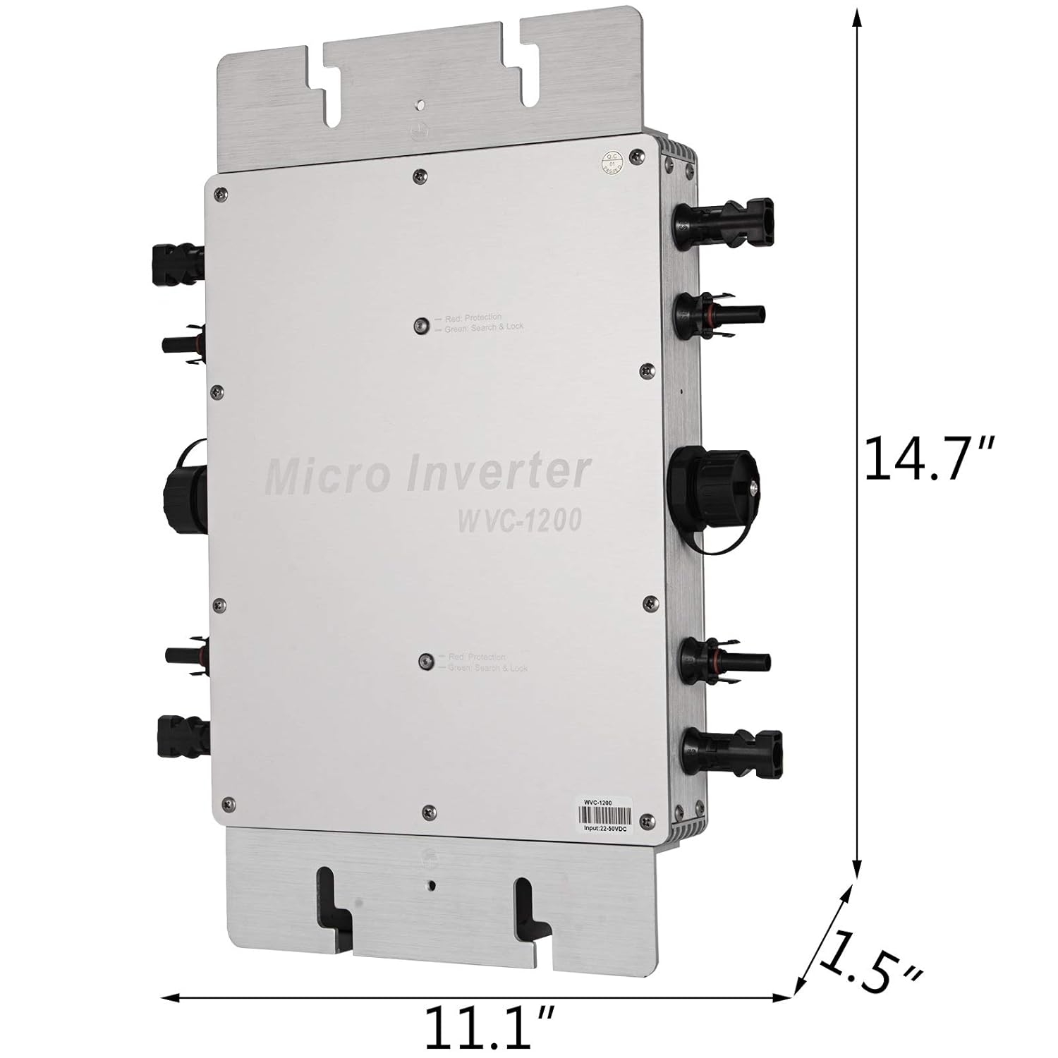 Mophorn 1200W MPPT Waterproof Solar Grid Tie Inverter DC to AC 110V Micro Inverter (1200W 110V)