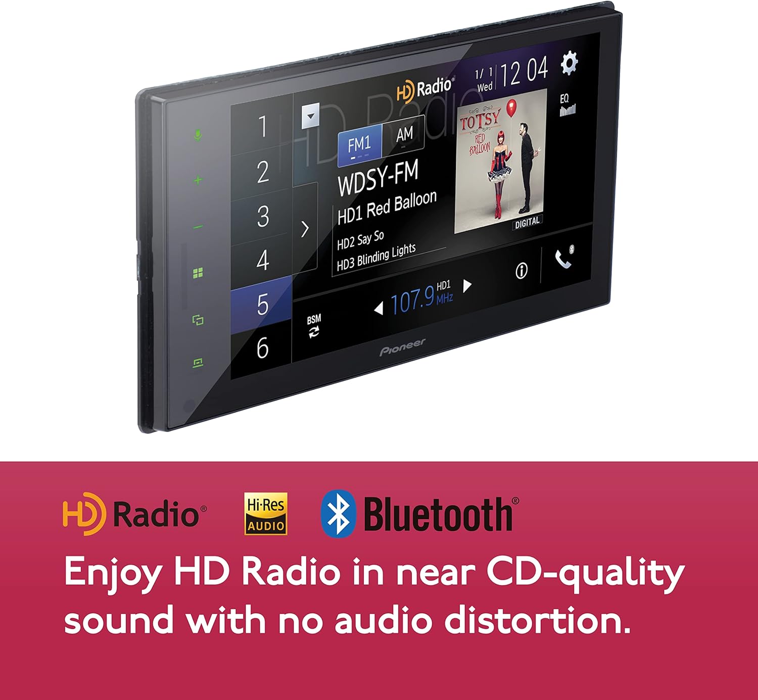 PIONEER CAR DMHC5500NEX 8-inch Modular Solutions Digital Media Receiver Wireless Carplay Mechless Amazon Alexa When Paired with Pioneer Vozsis App, Android Auto, Apple, Bluetooth, HD Radio