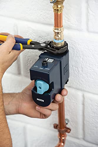 Moen Flo Smart Water Monitor and Automatic Shutoff Sensor, Wi-Fi Connected Water Leak Detector for 1-Inch Diameter Pipe, 900-006
