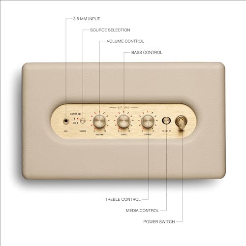 Marshall Acton III Bluetooth Home Speaker, Cream