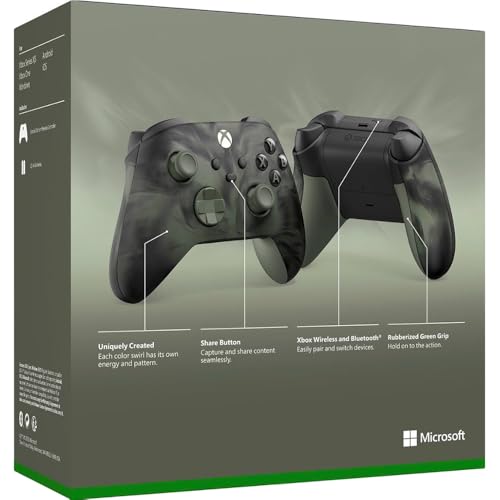 Microsoft QAU-00157 Xbox Wireless Gaming Dual Controller Bundle (Ghost Cipher Special Edition) for Xbox Series X|S, Xbox One, Windows PC, Android and iOS