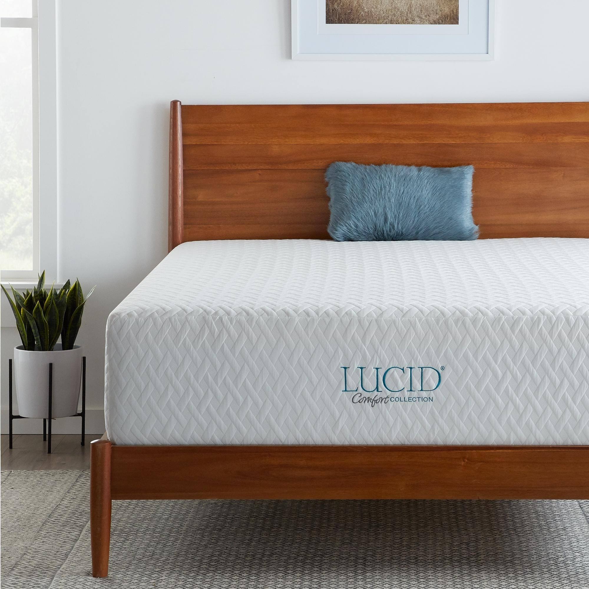 Lucid Comfort Collection 14-inch Plush Gel Memory Foam Mattress Queen