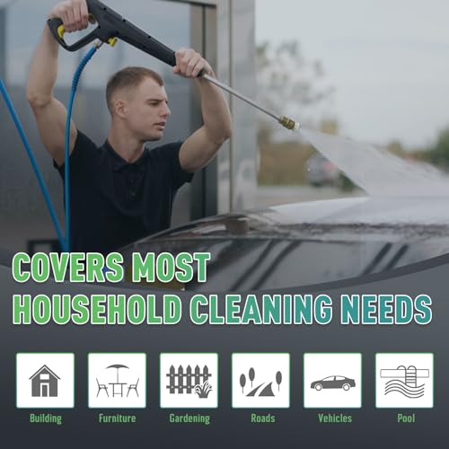 Electric Pressure Washer 4800 PSI 3.5 GPM Power Washer Touch Screen Adjustable Pressure,4 Nozzles and 500ml Foam Cannon Power Washer Cleaning for Patio 4800 PSI